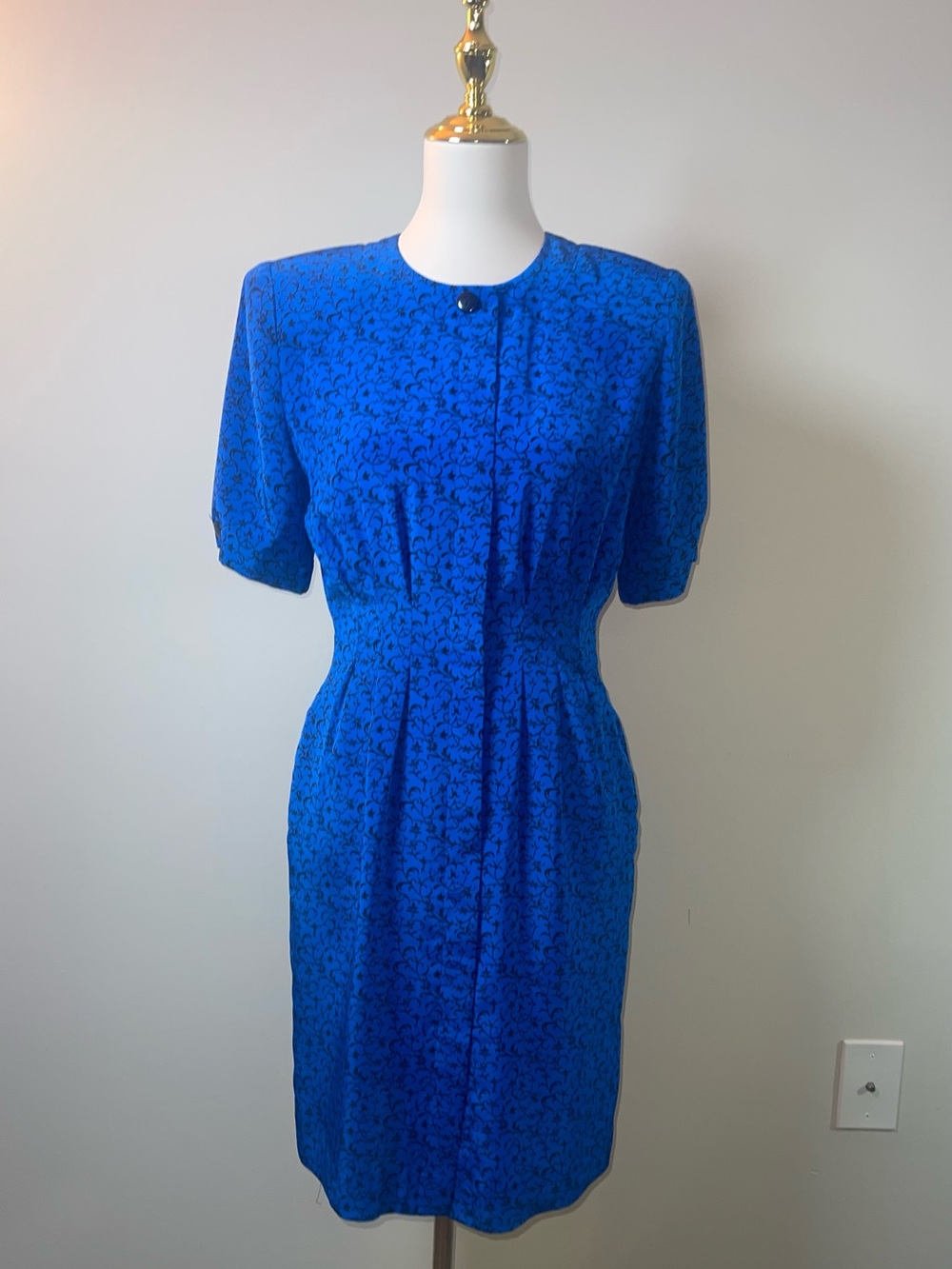 Liz Claiborne Cobalt Blue Short-Sleeve Sheath Dress